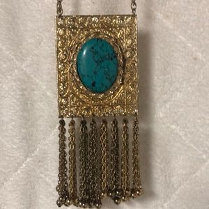 BOHEMIAN TURQUOISE PENDANT NECKLACE